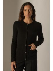 Perfect Cashmere Kaszmirowy kardigan "Amy" w kolorze czarnym rozmiar: S. Czarne kardigany Perfect Cashmere, s, bez wzorów, z kaszmiru. Za 340.99 zł.