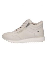 Caprice Skórzane sneakersy w kolorze kremowym rozmiar: 40. Brązowe trampki Caprice, bez wzorów, bez zapięcia. Za 274.24 zł.