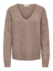 JDY Sweter "Elanora" w kolorze beżowym rozmiar: S. Brązowe swetry JDY, s, bez wzorów, bez ramiączek. Za 75.34 zł.