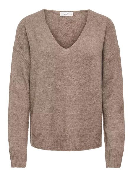 JDY Sweter "Elanora" w kolorze beżowym rozmiar: M. Brązowe swetry JDY, m, bez wzorów, bez ramiączek. Za 89.95 zł.