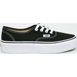 Vans - Tenisówki. Czarne trampki Vans, bez wzorów, z gumy, bez zapięcia. W wyprzedaży za 229.90 zł.