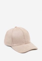 Beżowa Klasyczna Czapka z Daszkiem Tusira. Brązowe czapki Born2be, bez wzorów, z jeansu. Za 39.99 zł.