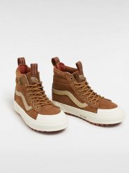 Vans Skórzane sneakersy "Sk8-Hi" w kolorze jasnobrązowym rozmiar: 39. Brązowe trampki Vans, bez wzorów, z materiału, za kostkę, bez zapięcia. Za 419.95 zł.