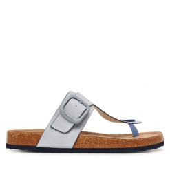 Japonki Tamaris. Niebieskie klapki Tamaris, bez wzorów, bez obcasa. Za 219.99 zł.