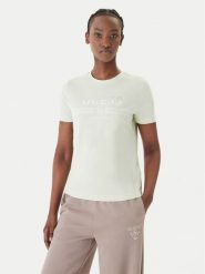 Guess T-Shirt V6GI07 K2968 Zielony Regular Fit. Zielone t-shirty Guess, xl, z aplikacjami, z bawełny, bez kołnierzyka, bez ramiączek. Za 154.99 zł.