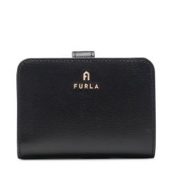 Mały Portfel Damski Furla. Czarne portfele Furla, bez wzorów. Za 699.99 zł.