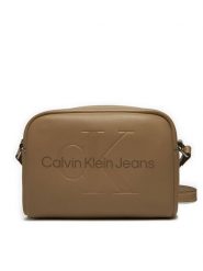 Calvin Klein Jeans Torebka Sculpted Camera Bag18 Mono K60K612220 Brązowy. Brązowe listonoszki Calvin Klein Jeans, bez wzorów, z jeansu, bez dodatków. Za 149.99 zł.