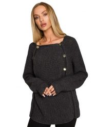 Made of emotion Sweter w kolorze antracytowym rozmiar: S/M. Czarne swetry Made Of Emotion, m, bez wzorów, bez ramiączek. Za 148.41 zł.