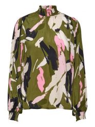 Kaffe Bluzka "Rosa" w kolorze khaki rozmiar: 42. Brązowe bluzki Kaffe, s, bez wzorów, z wiskozy, klasyczne, bez kołnierzyka, bez ramiączek. Za 69.75 zł.