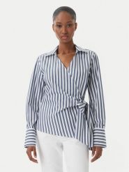 Tommy Hilfiger Koszula WW0WW49650 Niebieski Slim Fit. Niebieskie koszule TOMMY HILFIGER, bez wzorów, z bawełny, bez kołnierzyka, bez ramiączek. Za 529.99 zł.