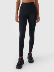 4F Legginsy sportowe w kolorze czarnym rozmiar: M. Czarne legginsy 4f, m, bez wzorów, z materiału, z podwyższonym stanem. Za 78.84 zł.