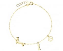 Złota bransoletka - piesek, kość, łapka. Żółte bransoletki Apart, złote. Za 579.00 zł.