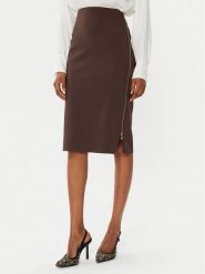 Rinascimento Spódnica ołówkowa CFC0121919003 Brązowy Regular Fit. Brązowe spódnice Rinascimento, xs, bez wzorów, z syntetyku, ołówkowe. Za 369.99 zł.