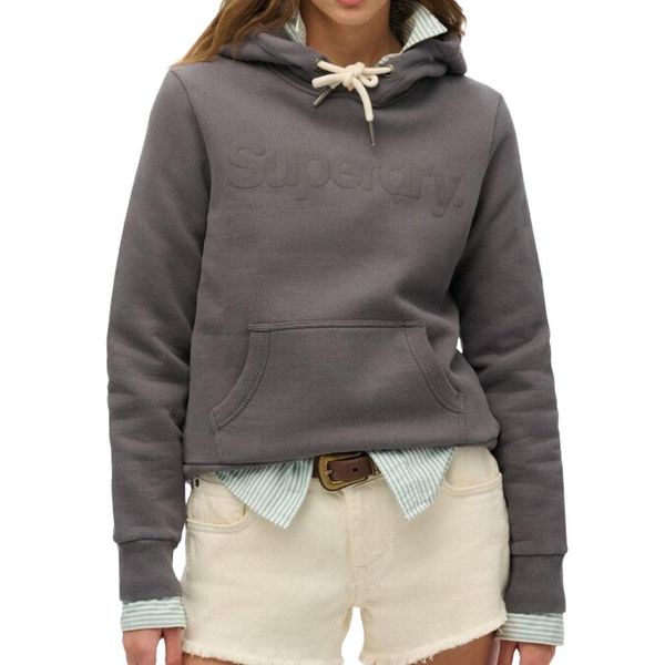 Bluza z kapturem Tonal Core. Szare bluzy Superdry, bez wzorów, z bawełny, z kapturem. Za 377.75 zł.