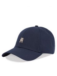 Tommy Hilfiger Czapka z daszkiem Elevated Chic Cap AW0AW17128 Granatowy. Niebieskie czapki TOMMY HILFIGER, bez wzorów, z bawełny. Za 159.99 zł.