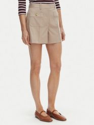 Tommy Hilfiger Szorty materiałowe WW0WW49592 Beżowy Regular Fit. Brązowe szorty TOMMY HILFIGER, bez wzorów, z bawełny. Za 529.99 zł.