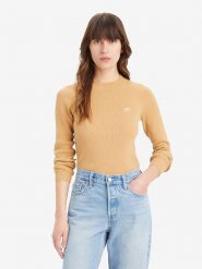 Levi's Sweter w kolorze karmelowym rozmiar: S. Brązowe swetry Levi's®, s, bez wzorów, ze splotem, bez ramiączek. Za 144.92 zł.
