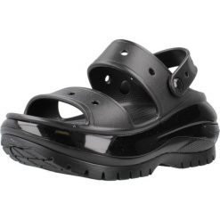 Klapki Crocs Model Classic Mega Crush Sandal Kolor Czarny. Czarne klapki Crocs, bez wzorów, z gumy, bez obcasa. Za 413.00 zł.