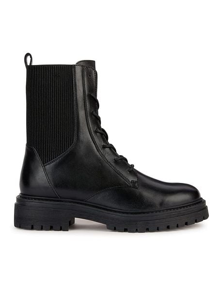 Geox Botki "Iridea" w kolorze czarnym rozmiar: 38. Czarne botki Geox, bez wzorów, z materiału, bez obcasa, bez zapięcia. Za 355.78 zł.