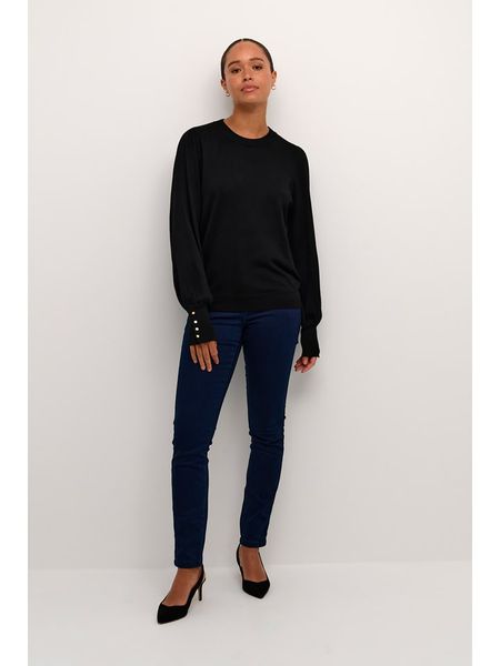 Kaffe Sweter w kolorze czarnym rozmiar: S. Czarne swetry Kaffe, s, bez wzorów, bez ramiączek. Za 132.05 zł.