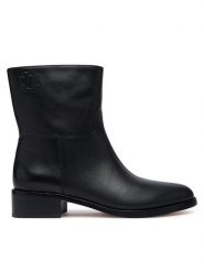 LAUREN RALPH LAUREN Botki Kyle Bte Hl 802P15708001 Czarny. Czarne botki Lauren Ralph Lauren, bez wzorów, ze skóry, bez obcasa, na płaskiej podeszwie, bez zapięcia. Za 1,199.00 zł.