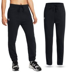 Spodnie dresowe damskie UNDER ARMOUR Rival Terry Joggers. Czarne spodnie dresowe Under Armour, s, bez wzorów, z dresówki. W wyprzedaży za 227.45 zł.