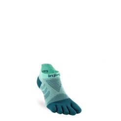 Skarpety do biegania damskie Injinji Ultra Run No-Show. Zielone skarpety Injinji, bez wzorów. Za 78.99 zł.