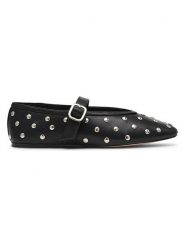 Steve Madden Skórzane baleriny w kolorze czarnym z paskiem rozmiar: 36. Czarne baleriny Steve Madden, bez wzorów, bez obcasa. Za 258.95 zł.