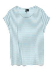 Vero Moda Koszulka w kolorze błękitnym rozmiar: XXL. Niebieskie bluzki Vero Moda, xxl, bez wzorów, z lyocellu, bez kołnierzyka, bez ramiączek. Za 61.89 zł.