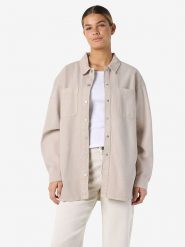 Noisy may Koszula "Alva" w kolorze beżowym rozmiar: M. Brązowe koszule Noisy may, m, bez wzorów, z bawełny, bez kołnierzyka, bez ramiączek. Za 136.78 zł.