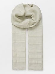 Becksöndergaard Szal "Milena" w kolorze szarym z dodatkiem wełny - 185 x 85 cm rozmiar: onesize. Szare szaliki Becksöndergaard, bez wzorów, z bawełny. Za 191.88 zł.