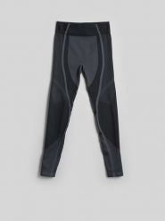 4F Legginsy treningowe bezszwowe damskie - czarne XS/S. Czarne legginsy 4f, s, bez wzorów, z materiału, z podwyższonym stanem. Za 149.99 zł.