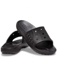 Crocs Klapki "Baya II" w kolorze czarnym rozmiar: 43/44. Czarne klapki Crocs, bez wzorów, z otwartym noskiem, bez obcasa. Za 92.42 zł.