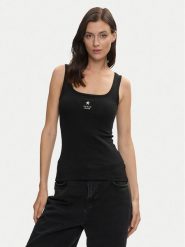 Guess Jeans Top W4YP48 KA0H1 Czarny Regular Fit. Czarne topy Guess Jeans, xs, z aplikacjami, z bawełny, bez kołnierzyka, bez ramiączek. Za 139.99 zł.