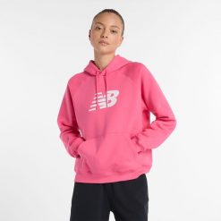 Bluza damska New Balance WT43524DAB – różowa. Czerwone bluzy New Balance, s, bez wzorów, z bawełny, bez kaptura. Za 249.99 zł.