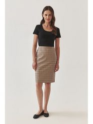 TATUUM Spódnica w kolorze brązowo-czarno-różowym rozmiar: 42. Brązowe spódnice Tatuum, na co dzień, bez wzorów, mini, proste. Za 130.81 zł.