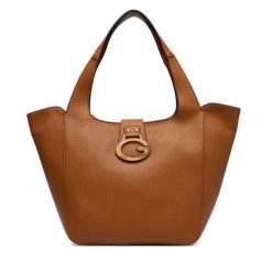 Torebka Guess. Brązowe shopper Guess, z aplikacjami, bez dodatków. Za 714.99 zł.