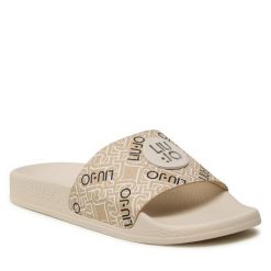 Klapki Liu Jo. Brązowe klapki Liu Jo, bez wzorów, bez obcasa. Za 189.99 zł.