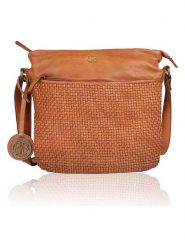 SPARWELL Skórzana torebka "Enid" w kolorze jasnobrązowym - 27 x 24 x 10 cm rozmiar: onesize. Brązowe torby na ramię SPARWELL, bez wzorów, z materiału, na ramię, bez dodatków. Za 217.99 zł.