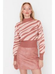 Trendyol Sweter w kolorze jasnoróżowym rozmiar: S. Różowe swetry Trendyol, s, bez wzorów, bez ramiączek. Za 60.88 zł.