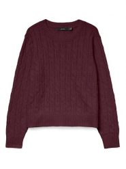 Vero Moda Sweter w kolorze ciemnofioletowym rozmiar: L. Różowe swetry Vero Moda, l, bez wzorów, z materiału, bez ramiączek. Za 86.99 zł.