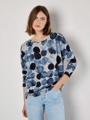 Apricot Koszulka w kolorze szaro-niebieskim rozmiar: XL. Niebieskie bluzki Apricot, xl, bez wzorów, bez kołnierzyka, bez ramiączek. Za 105.88 zł.