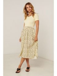 Joséfine Sukienka "Evelya" w kolorze jasnożółtym rozmiar: M. Żółte sukienki Joséfine, m, bez wzorów, bez kołnierzyka, bez ramiączek, midi. Za 184.95 zł.