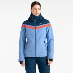 Kurtka narciarska damska Dare 2b DWP594 Flurry Jacket. Brązowe kurtki narciarskie Dare 2b, m, bez wzorów, z materiału, z kapturem, narciarskie. Za 799.99 zł.