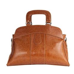 Torebka skórzana damska kuferek DAN-A T25 camel. Brązowe torebki klasyczne DAN-A, bez wzorów, ze skóry, bez dodatków. Za 399.99 zł.