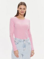 United Colors Of Benetton Bluzka 3GA2E16G0 Różowy Regular Fit. Czerwone bluzki United Colors of Benetton, l, bez wzorów, z bawełny, bez kołnierzyka, bez ramiączek. Za 69.99 zł.