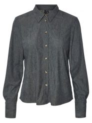 Vero Moda Koszula w kolorze antracytowym rozmiar: S. Czarne koszule Vero Moda, s, bez wzorów, bez kołnierzyka, bez ramiączek. Za 99.45 zł.