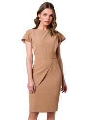 Stylove Sukienka w kolorze beżowym rozmiar: M. Brązowe sukienki Stylove, m, bez wzorów, bez kołnierzyka, bez ramiączek, midi. Za 264.15 zł.