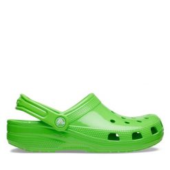 Klapki Crocs. Zielone klapki Crocs, bez wzorów, bez obcasa. Za 139.99 zł.