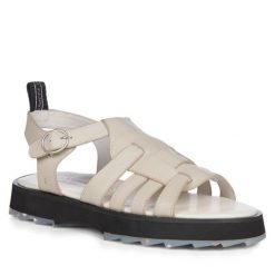 Sandały EMU Australia. Brązowe sandały EMU Australia, bez wzorów, bez obcasa, na płaskiej podeszwie, bez zapięcia. Za 379.99 zł.